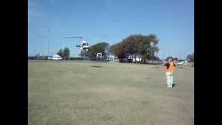 Marshaling a Police Helicopter