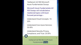 AZ900 dumps Azure fundamental study materials