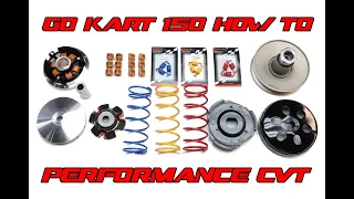 Go Kart 150 CVT Belt Replacement, CVT Explain and Performance Upgrade