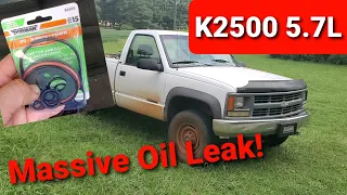 97 K2500 5.7L - Massive Oil Leak! -Easy Fix!