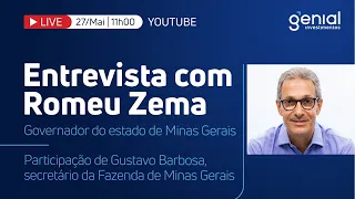 🔴 Live | Entrevista com Romeu Zema, governador de MG