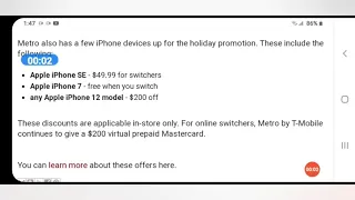 New iPhone Holiday 2020 Promotion and Deals at Metro by T-Mobile