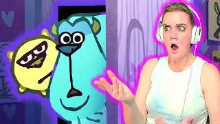 This is NOT MADE For Kids!!! 😱I The Ultimate Recap of "MONSTERS INC" Cartoon Parody (REACTION)