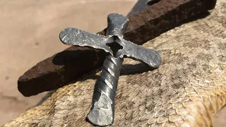 How to forge a simple rebar split cross