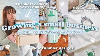 Making products at home for my small business ✿ Growing a small business + unboxing MUNBYN printer