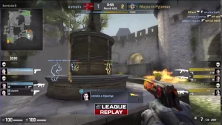 Kjaerbye's 4K with Desert Eagle on Cobblestone vs NiP @ ELEAGUE Season 2