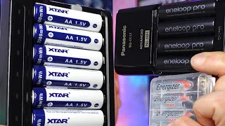 Battery life Xtar Li-ion vs Panasonic Eneloop Pro vs Energizer Max