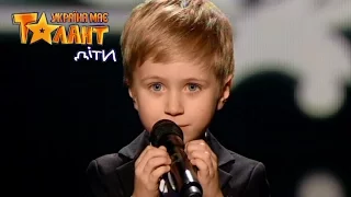 The young child has a wonderful voice on Ukraine's Got Talent. Live