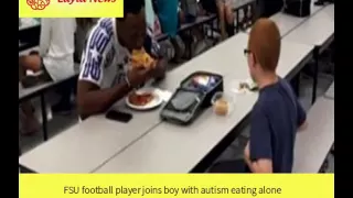 FSU football player joins boy with autism eating alone |  By : CNN