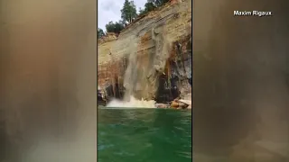 Massive cliff fell on Michigan’s Lake Superior