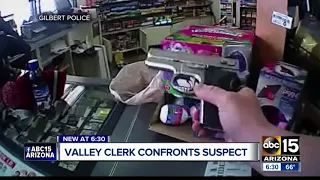 Surveillance video shows 7-Eleven clerk shoot suspect during attempted robbery