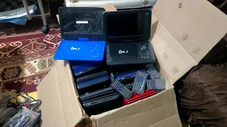New Portable dvd players stock | unboxing dvds stock