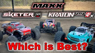 Best 4S RC Monster Truck! - Traxxas Maxx / Team Corally Sketer / Arrma Kraton 4S - Best RC car