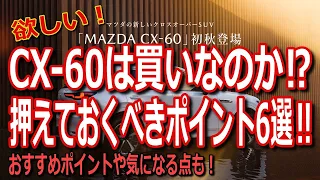 マツダCX60は買いなのか⁉押えておくべきポイント6選！マツダ好きCX-60が気になっている人必見！