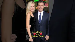Josh Brolin and Kathryn Boyd#celebrity#celebrities coupls #shotrs