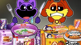 Convenience Store PURPLE ORANGE Mukbang CATNAP vs DOGDAY | POPPY PLAYTIME CHAPTER3 Animation | ASMR