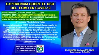 Experiencia sobre el uso del ECMO en COVID-19