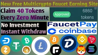 New Crypto Faucet Earning Site - earncrypto - Instant Faucetpay Withdraw Proof