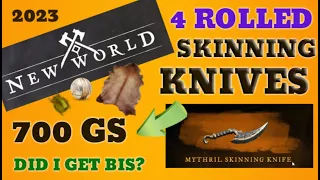 New World Crafting 4x 700 Gear Score Skinning knife BIS Best In Slot Full Tutorial (250 Engineering)