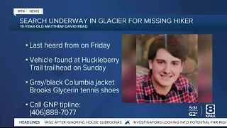 Search underway in Glacier National Park for missing 19-year-old