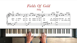 Fields Of Gold - Sting. Piano tutorial + sheet music. Early Intermediate.
