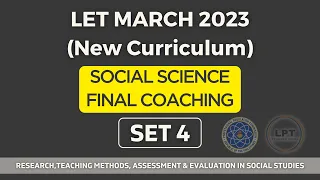 FINAL COACHING | SOCIAL SCIENCE | MARCH 2023 | RESEARCH, TEACHING METHODS, ASSESSMENT AND EVALUATION