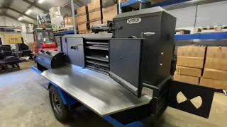 Shirley Fabrication Reverse Flow Trailer Mounted Smoker - Walkthrough - U.K. Import - Custom Build