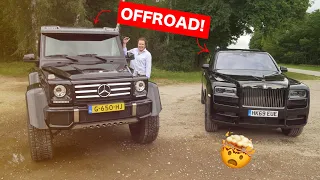 DRIFTEN MET ROLLS ROYCE VAN €585.000! Cullinan BLACK BADGE vs Mercedes-Benz G500 4x4² • DriversDream