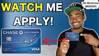 Chase Ink Business Unlimited Credit Card | WATCH ME APPLY! (No Business Needed)