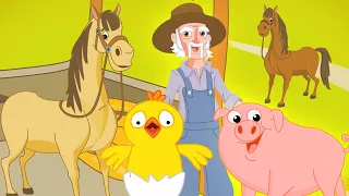Old Macdonald Had A Farm, Animal Cartoon and Children Rhyme