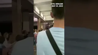 WATCH: Crowds take shelter in metro as Kyiv suffers second air raid one day