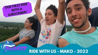 Our First Ride w/ A Subscriber on Mako at SeaWorld Orlando | Ride With Us 4K Reverse POV| 2022