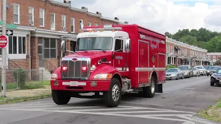 *RARE* Baltimore city fire department #airflex 1 arriving on scene of a fire #firetruck #bcfd