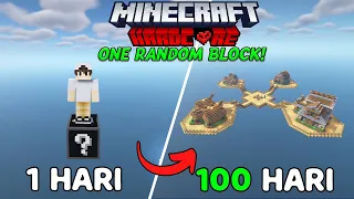 100 Hari di Minecraft Hardcore Tapi Cuma Satu Random Block!