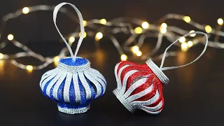 DIY Christmas Ornaments with Glitter Foam Sheet | Christmas Tree Toys | Christmas Tree Decorations