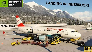 AMAZING Innsbruck Landing! Fenix A320 | RTX 4080 | MSFS 2020 | VATSIM | GSX | 4K