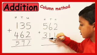 Addition | Column method | Place value | Units Tens Hundreds | Maths with Nile