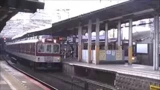 「近鉄」鶴橋駅　大阪線＆奈良線同時発車～並走