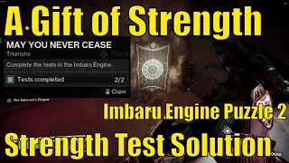 A Gift of Strength Opaque Card | The Strength Test Solution in Imbaru Engine | May You Never Cease