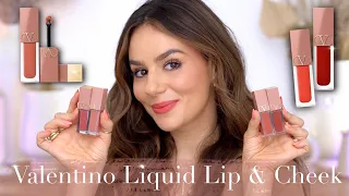 VALENTINO: LIQUIROSSO MATTE LIQUID LIPSTICK & BLUSH: Application, Wear Test & Comparison