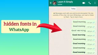 Hidden fonts in whatsapp | whatsapp tricks