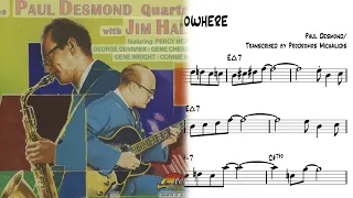 Out Of Nowhere - Paul Desmond Transcription