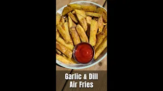 Air Fried Garlic & Dill Fries Potato Wedges Chips Vegan Plant-based Vegetarian #short #shorts