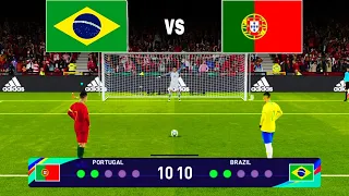 BRAZIL VS PORTUGAL ! RONALDO VS NEYMAR🤯 ! PENALTY SHOOTOUT