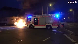 Feurig Exklusiv: PKW-Brand in Echtzeit Leipzig-Gohlis-Mitte [25.12.2018]