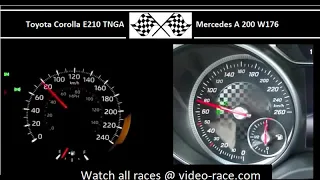 Toyota Corolla E210 TNGA VS. Mercedes A 200 W176 - Acceleration 0-100km/h