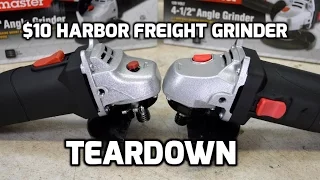 Teardown: Harbor Freight $10 Drillmaster angle grinder review and shootout