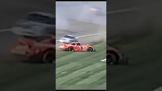 Robby Gordon crashed late in the 2000 Pepsi 400 at Michigan, Dale, Jr. spun as well #nascar #shorts