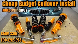 Coilover Install - MAXPEEDINGRODS COILOVERS - BMW 335i E93 3 Series Convertible On 22s Wheels