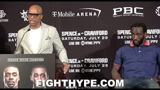 ERROL SPENCE TRAINER DERRICK JAMES TELLS TERENCE CRAWFORD TO HIS FACE HOW THE FIGHT WILL GO